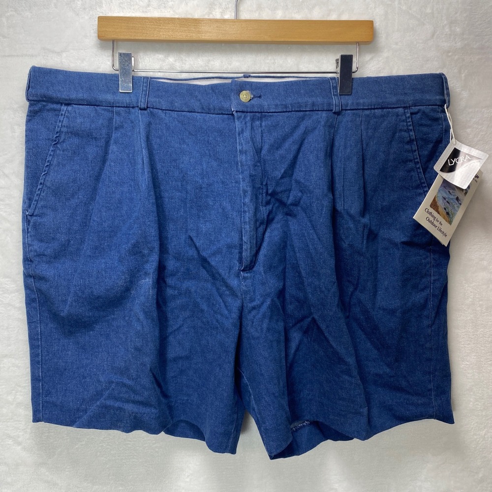 Sportif Port of‎ Call NWT Denim Pleated Mens Casual Shorts Size 44